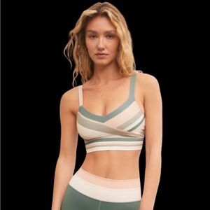 NWT ZSUPPLY - Rally Stripe Tank Bra - Calypso Green size XS